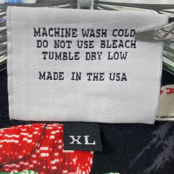 NWOT WAVE SHOPPE Shirt XL Poker-Chips Card Money Black Red Button-Up Short-Sleev - Picture 4 of 13